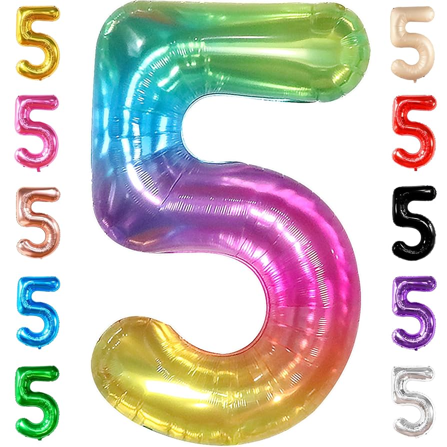 ナンバーバルーン【5】 Amazon | ホワイト 誕生日 数字 バルーン 白色 ナンバー